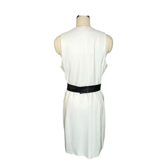 Tibi White Crepe Wrap Mini Dress | Size 10 - Picture 6 of 10